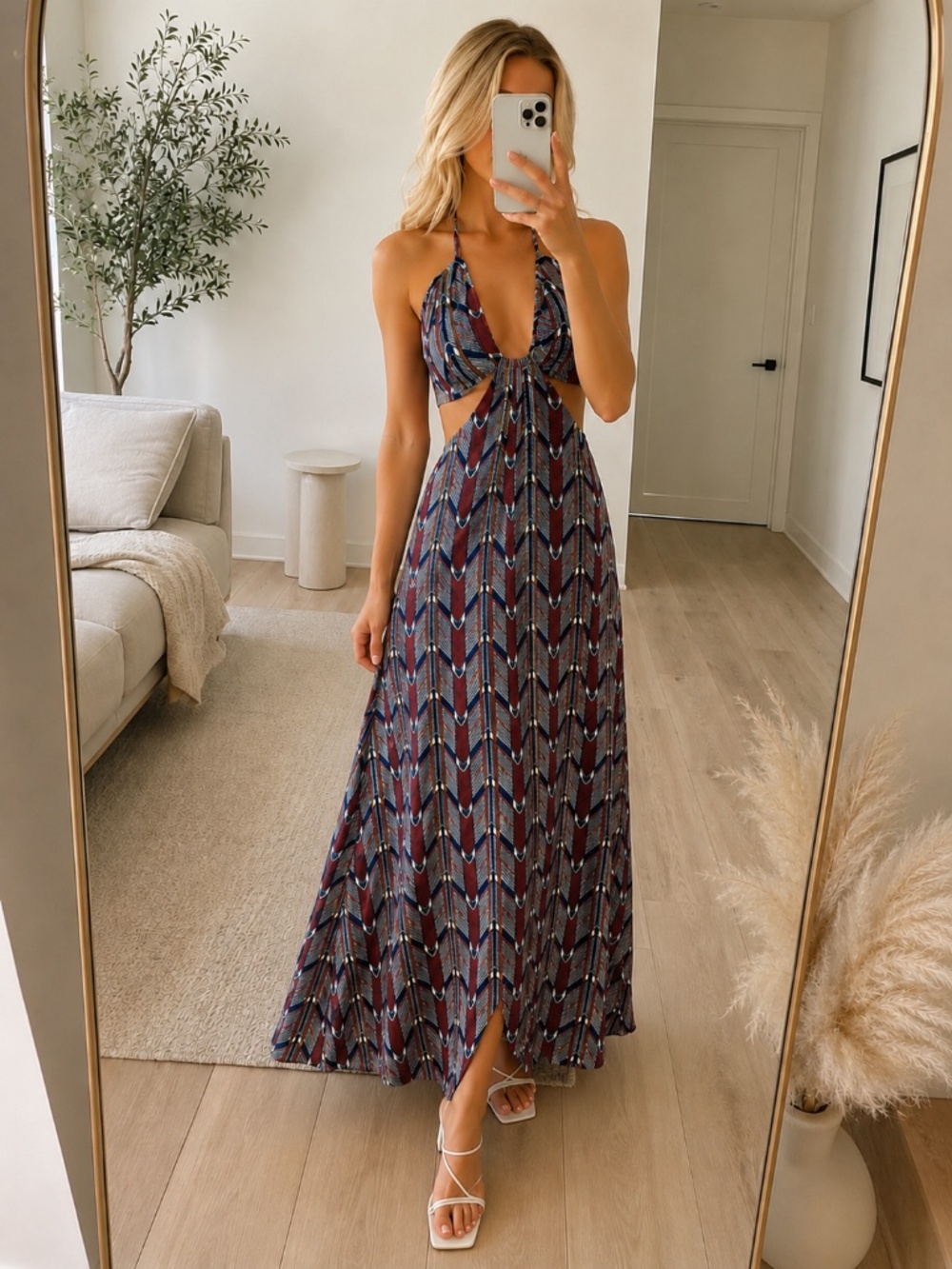 NWT Colorful Boho Maxi Dress Medium